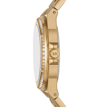 Buy Shop Michael Kors Lennox Gold Dial Gold Steel Strap Watch For Women - MK1062 USA Online