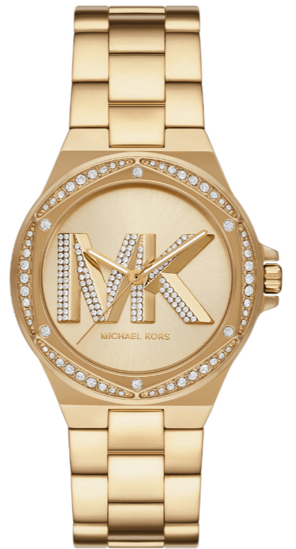 Buy Shop Michael Kors Lennox Gold Dial Gold Steel Strap Watch For Women - MK1062 USA Online