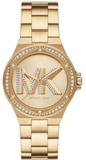 Buy Shop Michael Kors Lennox Gold Dial Gold Steel Strap Watch For Women - MK1062 USA Online