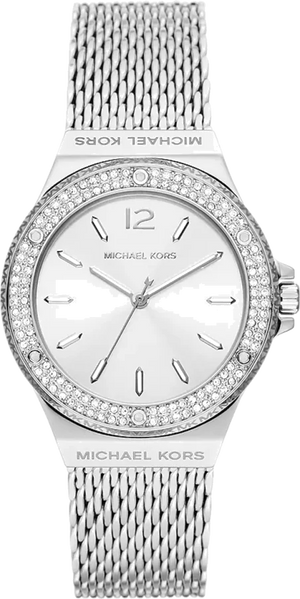 Buy Shop Michael Kors Lennox Three-Hand Silver Dial Silver Steel Strap Watch For Women - MK7337 USA Online