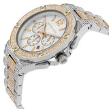 Buy Shop Michael Kors Lennox Pave Crystals Chronograph White Dial Two Tone Steel Strap Watch for Men - MK9150 USA Online