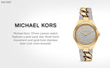 Buy Shop Michael Kors Lennox Pavé Crystals Silver Dial Two Tone Steel Strap Watch for Women - MK7487 USA Online