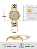Buy Shop Michael Kors Lennox Pavé Crystals Silver Dial Two Tone Steel Strap Watch for Women - MK7487 USA Online