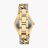 Buy Shop Michael Kors Lennox Pavé Crystals Silver Dial Two Tone Steel Strap Watch for Women - MK7487 USA Online