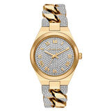 Buy Shop Michael Kors Lennox Pavé Crystals Silver Dial Two Tone Steel Strap Watch for Women - MK7487 USA Online