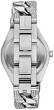 Buy Shop Michael Kors Lennox Pave Three-Hand Crystals Silver Dial Silver Steel Strap Watch for Women - MK7488 USA Online