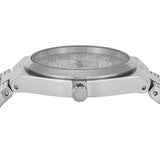 Buy Shop Michael Kors Lennox Pave Three-Hand Crystals Silver Dial Silver Steel Strap Watch for Women - MK7488 USA Online