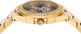 Buy Shop Michael Kors Lennox Quartz Black Dial Gold Steel Strap Watch For Women - MK7404 USA Online