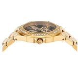 Buy Shop Michael Kors Lennox Quartz Black Dial Gold Steel Strap Watch For Women - MK7404 USA Online