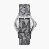 Buy Shop Michael Kors Lennox Quartz Black Dial Grey Leather Strap Watch For Women - MK7309 USA Online