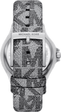 Buy Shop Michael Kors Lennox Quartz Black Dial Grey Leather Strap Watch For Women - MK7309 USA Online