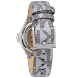 Buy Shop Michael Kors Lennox Quartz Black Dial Grey Leather Strap Watch For Women - MK7309 USA Online