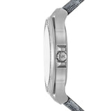 Buy Shop Michael Kors Lennox Quartz Black Dial Grey Leather Strap Watch For Women - MK7309 USA Online