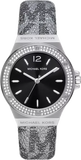 Buy Shop Michael Kors Lennox Quartz Black Dial Grey Leather Strap Watch For Women - MK7309 USA Online