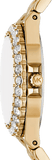 Buy Shop Michael Kors Lennox Quartz Green Dial Gold Steel Strap Watch For Women - MK7395 USA Online