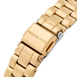 Buy Shop Michael Kors Lennox Quartz Green Dial Gold Steel Strap Watch For Women - MK7395 USA Online
