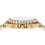 Buy Shop Michael Kors Lennox Quartz Green Dial Gold Steel Strap Watch For Women - MK7395 USA Online
