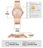 Buy Shop Michael Kors Lennox Quartz Rose Gold Dial Rose Gold Steel Strap Watch For Women - MK7405 USA Online