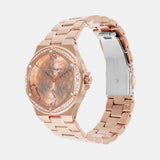 Buy Shop Michael Kors Lennox Quartz Rose Gold Dial Rose Gold Steel Strap Watch For Women - MK7405 USA Online