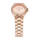 Buy Shop Michael Kors Lennox Quartz Rose Gold Dial Rose Gold Steel Strap Watch For Women - MK7405 USA Online