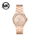 Buy Shop Michael Kors Lennox Quartz Rose Gold Dial Rose Gold Steel Strap Watch For Women - MK7405 USA Online