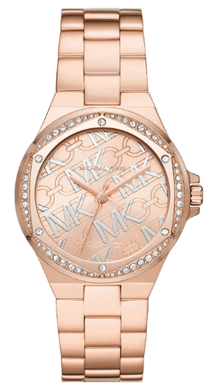 Buy Shop Michael Kors Lennox Quartz Rose Gold Dial Rose Gold Steel Strap Watch For Women - MK7405 USA Online