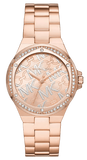 Buy Shop Michael Kors Lennox Quartz Rose Gold Dial Rose Gold Steel Strap Watch For Women - MK7405 USA Online