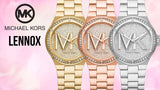 Buy Shop Michael Kors Lennox Quartz Silver Dial Silver Steel Strap Watch For Women - MK7234 USA Online