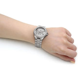 Buy Shop Michael Kors Lennox Quartz Silver Dial Silver Steel Strap Watch For Women - MK7234 USA Online