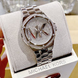Buy Shop Michael Kors Lennox Quartz Silver Dial Silver Steel Strap Watch For Women - MK7234 USA Online