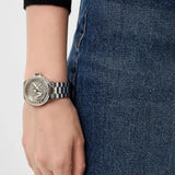Buy Shop Michael Kors Lennox Quartz Silver Dial Silver Steel Strap Watch For Women - MK7234 USA Online