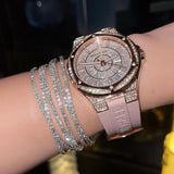 Buy Shop Michael Kors Lennox Three-Hand Analog White Dial Pink Silicone Strap Watch For Women - MK7334 USA Online