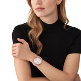 Buy Shop Michael Kors Lennox Three-Hand Analog White Dial Pink Silicone Strap Watch For Women - MK7334 USA Online