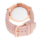 Buy Shop Michael Kors Lennox Three-Hand Analog White Dial Pink Silicone Strap Watch For Women - MK7334 USA Online