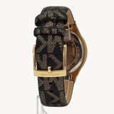 Buy Shop Michael Kors Lennox Three Hand Black Dial Black Leather Strap Watch For Women - MK7307 USA Online