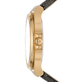 Buy Shop Michael Kors Lennox Three Hand Black Dial Black Leather Strap Watch For Women - MK7307 USA Online