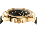 Buy Shop Michael Kors Lennox Three Hand Black Dial Black Leather Strap Watch For Women - MK7307 USA Online