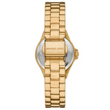 Buy Shop Michael Kors Lennox Three Hand Black Dial Gold Steel Strap Watch For Women - MK7394 USA Online