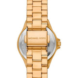 Buy Shop Michael Kors Lennox Three Hand Black Dial Gold Steel Strap Watch For Women - MK7394 USA Online