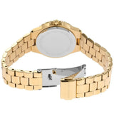 Buy Shop Michael Kors Lennox Three Hand Black Dial Gold Steel Strap Watch For Women - MK7394 USA Online