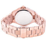 Buy Shop Michael Kors Lennox Three-Hand Black Dial Rose Gold Steel Strap Watch For Women - MK7233 USA Online