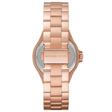 Buy Shop Michael Kors Lennox Three-Hand Black Dial Rose Gold Steel Strap Watch For Women - MK7233 USA Online
