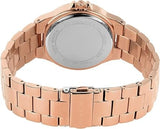 Buy Shop Michael Kors Lennox Three-Hand Black Dial Rose Gold Steel Strap Watch For Women - MK7233 USA Online