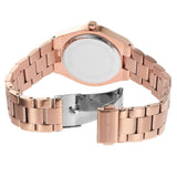 Buy Shop Michael Kors Lennox Three Hand Black Dial Rose Gold Steel Strap Watch For Women - MK7392 USA Online