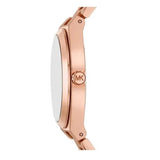 Buy Shop Michael Kors Lennox Three Hand Black Dial Rose Gold Steel Strap Watch For Women - MK7392 USA Online