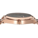Buy Shop Michael Kors Lennox Three Hand Black Dial Rose Gold Steel Strap Watch For Women - MK7392 USA Online