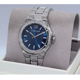 Buy Shop Michael Kors Lennox Three Hand Blue Dial Silver Steel Strap Watch For Women - MK6990 USA Online