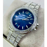 Buy Shop Michael Kors Lennox Three Hand Blue Dial Silver Steel Strap Watch For Women - MK6990 USA Online