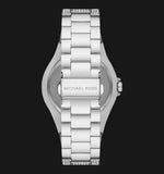Buy Shop Michael Kors Lennox Three Hand Blue Dial Silver Steel Strap Watch For Women - MK6990 USA Online
