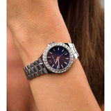 Buy Shop Michael Kors Lennox Three-Hand Blue Dial Silver Steel Strap Watch For Women - MK7397 USA Online
